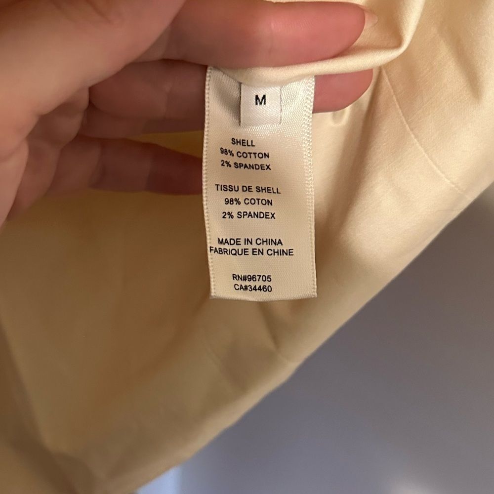 NWT Rebecca Taylor Heavy Cotton Shirt Dress in Cream Size Medium - Picture 6 of 7